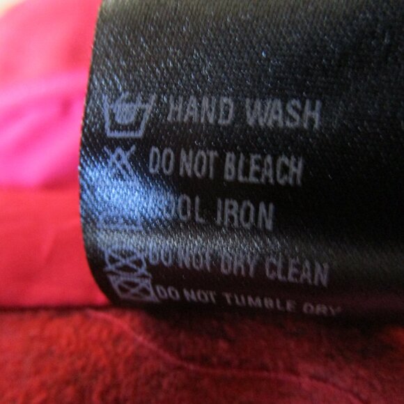 Deep Red Vegan Suede-Feel Zippered Moto Jacket - Picture 5 of 6